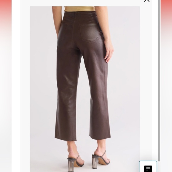 L’AGENCE | Wanda High Rise Wide Leg Cocoa Coated Jeans Size 25 NEW - Picture 2 of 8